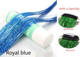 1 Pc Sparkle Shiny Hair Tinsel Hair Extensions Dazzles Women Hippie for Braiding Headdress Hair Braiding Tools Long 100cm