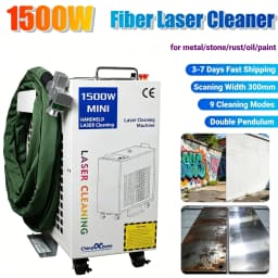 2000W Fiber Laser Cleaning Machine Rust Oil Paint Removal Cleaning for Metal Stone Graffiti Laser Cleaner Scaning Width 300mm