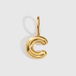 EMANCO Stainless Steel 3D Bubble Alphabet Charms Minimalist Style Letter Elements DIY Necklace Bracelet Jewelry Making