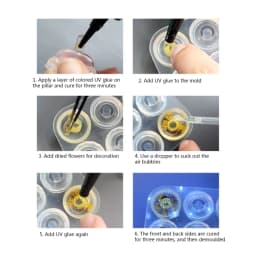 DIY Resin Bead Molds for Jewelry Silicone Molds with Hole Cabochon Gem Jewelry Making Epoxy Resin Molds for Earrings Pendant