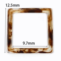 2Pcs Amber Plastic Handle Women's Bag Handles Acrylic O D Ring Handbag Woven-bag Replace Rings Purse Frame DIY Bags Accessories