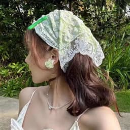 Triangle scarf for women in summer, thin design with sun protection, lace headscarf, French thin design, breathable, versatile h