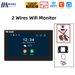 10 Inch Tuya Smart Wifi Video Intercom Doorbell with Electric Strike Lock 1080P 2 Wires Video Doorphone System Wireless for Home