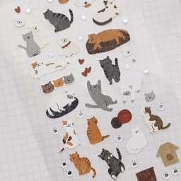 BONITO Cat Claw Silver Plated Stickers Scrapbooking Diy Journal Daily Sticker Cute Decor Gift Stationery School Supplies