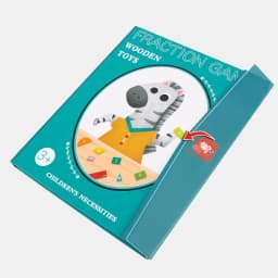 Montessori Magnetic Fraction Learning Math Toy Montessori Arithmetic Teaching Aids Wooden Book Educational Toys For Children