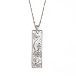 E.B.belle 18k Gold Plated Rectangle Shape 12 Constellation Pendant Necklace Stainless Steel Waterproof Fashion Women's Jewelry