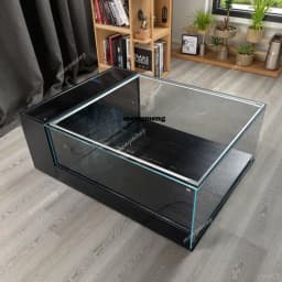 Model display cabinet home coffee table glass dustproof display cabinet creative customization