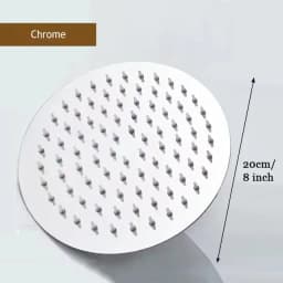 High Pressure Rainfall Stainless Steel Shower Head High Flow 8" 10" 12" Square Pressure Boosting Design Spa Bathroom Showerhead