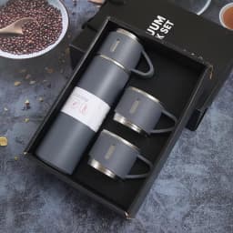 500ML Stainless Steel Vacuum Flask Gift Set Office Business Style Thermos Bottle Outdoor Hot Water Thermal Insulation Couple Cup