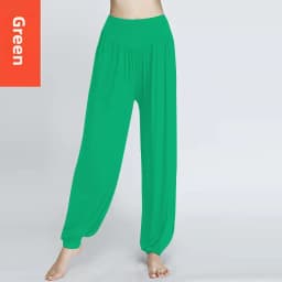 New Yoga Women's Square Dance Practice Pants Modal Cotton Elastic Large Size Loose Lantern Pants Summer Thin Model