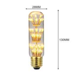 TIANFAN Vintage Led Bulb Starry Firework Edison Bulb 3W AC85-265V E27 Transparent Glass Warmth Glow Decorative Light Bulb