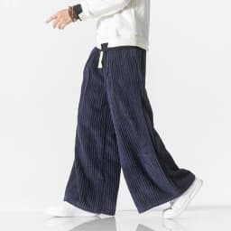 Men Corduroy Pants Harajuku Mens Solid Color Wide Leg Harem Pants Mens Vintage Streetwear Casual Jogging Trousers Oversized 5XL