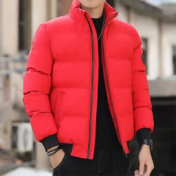 Men Cotton-Padded Jacket 2025 Winter Trend Tiger Head Logo Short Padded Men Jacket Thick Casual Padded Jacket Male Parkas M-5Xl