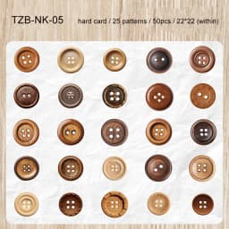 JIANWU Button Series Vintage Button Shaped Landscape Material Collage Scrapbooking Sticker Creative DIY Journal Stationery