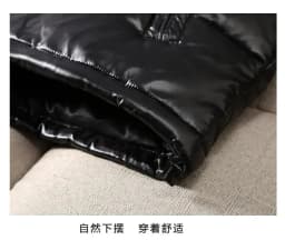 Thick Parka Jacket Men Glossy Male Parkas Plus Size Thick Windproof Jacket Coat Unisex Winter Fashion Solid Color Hooded Parkas