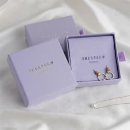 SheepSew Elegant Personalized Jewelry Packaging Set Custom Deboss Embossed Logo Drawer Box With Soft Suede Pouch For Wedding Bir