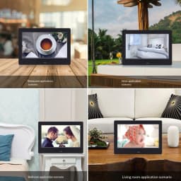 7 Inch HD Digital Photo Frame Full-View Screen Video Photo Electronic Album Support Music/Video/Photo Calendar Clock