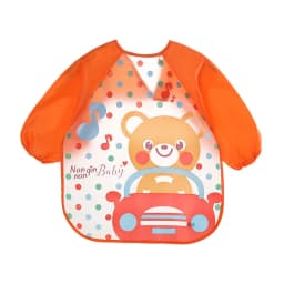 Waterproof EVA Full Sleeve Baby Bibs Children Apron Long Sleeve Feeding Smock Kids Eating Breastplate Infant Scarf Clothing