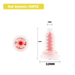 50/100PCS Dental Mixing Tips 1:1 Dental Silicone Tips Printing Gun Mixing Tips Dental Materials Dental Supplies Mixing Tube