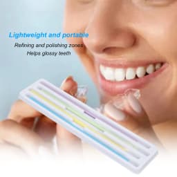 60PCS Dental Sandpaper Lightweight Portable Plastic Material 4 Colors Dental Sanding Strips for Tooth Polishing for Household