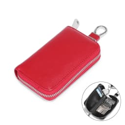 Genuine Leather Keychain Men Women Key Holder Organizer Pouch Cow Split Car Key Wallet Housekeeper Key Case Mini Card Bag