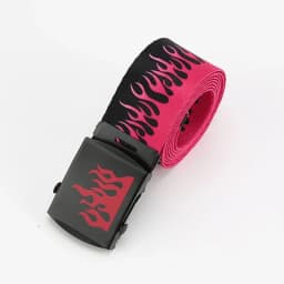 Punk Style Flame Belt - Trendy Hip-hop Street Bad Boy Personality Decoration Durable for Both Men and Women Trendy Eyelet Belt