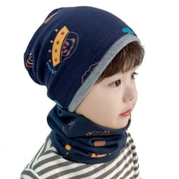 New Good Cotton Children Hat Scarf Set Panda Spacecraft Autumn Winter Hat for Boys Warm Children Beanies Baby Neck Scarf Collar