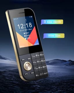 Ultra Slim Mini Size Cute Pocket Mobile Phone Big Screen Triple SIM SOS Call Speed Dial Large Button New Disign Elderly Phone