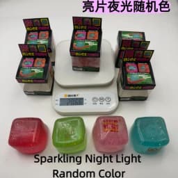 New Schylling Needoh Nice Cube Squishy Stress Toy Glow In The Dark Slow Rebound Sensory Glitter Pressure Relief For Adults gifts