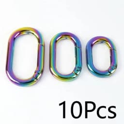 10/20Pcs Spring O Ring Buckles 13-32mm Openable Loop Carabiner Clip Hook for Bag Strap Keyring DIY Craft Hardware Accessories