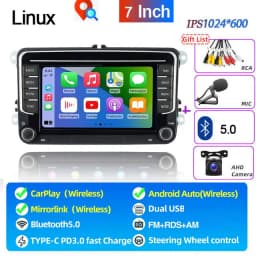 Fast Boot Car Radio for VW POLO GOLF Plus PASSAT JETTA Skoda TIGUAN TOURAN SHARAN SCIROCCO Caddy Vento Carplay Audio Auto Linux