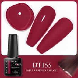 MEET ACROSS 7ml Orange Red Pink Gel Nail Polish Laser Sparkling Soak Off Semi Permanent Nail Art UV Gel Varnishes Spring Summer