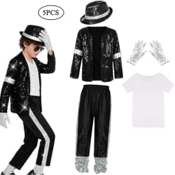 Kids Halloween Cosplay Superstar Singer Michael Jackson Clothes Dance Performance Children's Costume Boys Girls Outfits