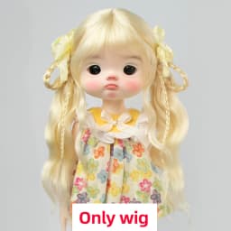 1/6BJD Wig Bangs Ponytail Curly Soft Mohair Wig Braids Suitable for 30cm DD SD Doll Wig Toy Accessories 6-7 Inches Hair