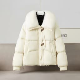New Winter Down Cotton-padded Jacket Women's Short Parkas Big-fur-collar Outerwear Streetwear Lady Loose Warm Thicken Tops