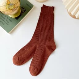Women's Long Socks High Quality Autumn Winter Warm Thick Middle Tube Candy Color Korean Style Trend Elegant Pile Socks For Women