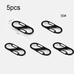 5/10PCS Tactical S Type Carabiner Camping Equipment Mini Anti-Theft Aluminium Alloy Keychain Hook Hiking Backpack Buckle BBK01