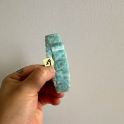 2026 AAA Grade Natural Larimar/Copper Pectolite Bead 10x14mm Bracelet Dominicana Genuine Larimar Gemstone Bangle Woman Wholesale