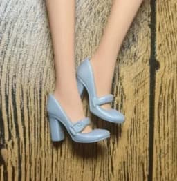 High heels Doll flat feet shoes white boots gifts accessories for your 1/6 Barb dolls TpQ88