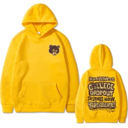 Best Famous Kanye West The College Dropout Graphics Hoodie Men Women's Hip Hop Rap Vintage Hoodies Male Casual Oversized Clothes