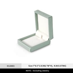 Oirlv Green Ring Box Leather Jewelry Box Premium Ring Gift Box for Proposal Engagement Wedding Jewellry Organizer Packaging Case