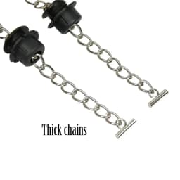 New Tanqu 1 Pair Silver Long Thick Single Chain with OT Metal Buckle Black Screws for Obag O Bag Handles for Women Bag Handbags