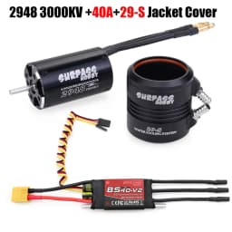 SURPASS HOBBY 2948 2958 2968 3660 3670 Waterproof Motor w/ Water Cooling Jacket & 40A 50A 60A 80A 100A Brushless ESC For RC Boat