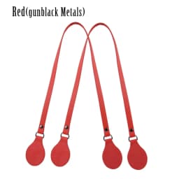 New Arrival Tanqu Long Edge Painting Handles Leather Flat PU Belt Drop End with Silver Rivet for OBag for EVA O Bag Body