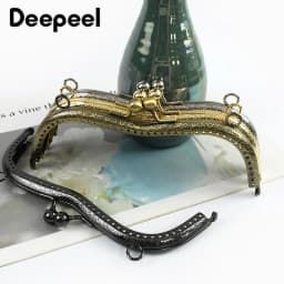 1/2/5Pcs 19cm Metal Embossed Bags Handle Purse Frame Kiss Clasp Handbag Wallet Clourse Clip DIY Sewing Brackets Bag Accessories