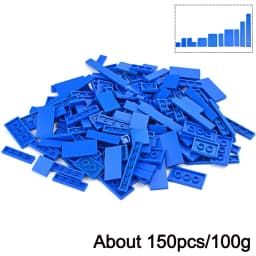 1x1 1x2 1x6 2x2 2x4 Bulk Mixed Smooth Building Blocks 11Color 150Pcs Creative City Thin Bricks Model Compatible Educational Toy