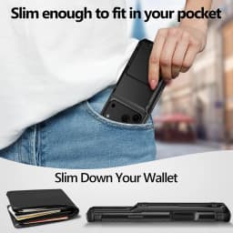 Case For iPhone 18 Pro Max 17 16 Pro Max 15 14 13 12 Heavy Duty Wallet Hidden Flip Slot Protective Hard Back Covers Coque Fundas