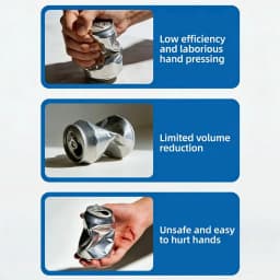 Lever Action Foot Operated Can Crusher Effort-Saving High-Efficiency Household Can Crusher Non-Slip Thickened Durable