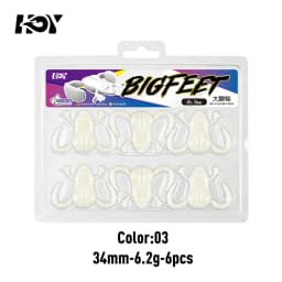 Kingdom 4pcs High Elastic TPE Frog Fishing Bait 34mm 6.2g 43mm 11g Floating Silicone Swimbait Bass Lure For Freshwater Fishing