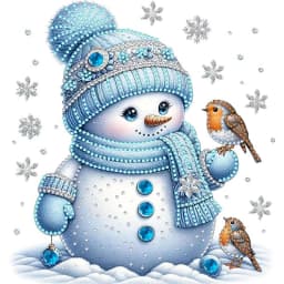 5D DIY Partial Special Shaped Drill Diamond Painting Xmas Snowman Decor